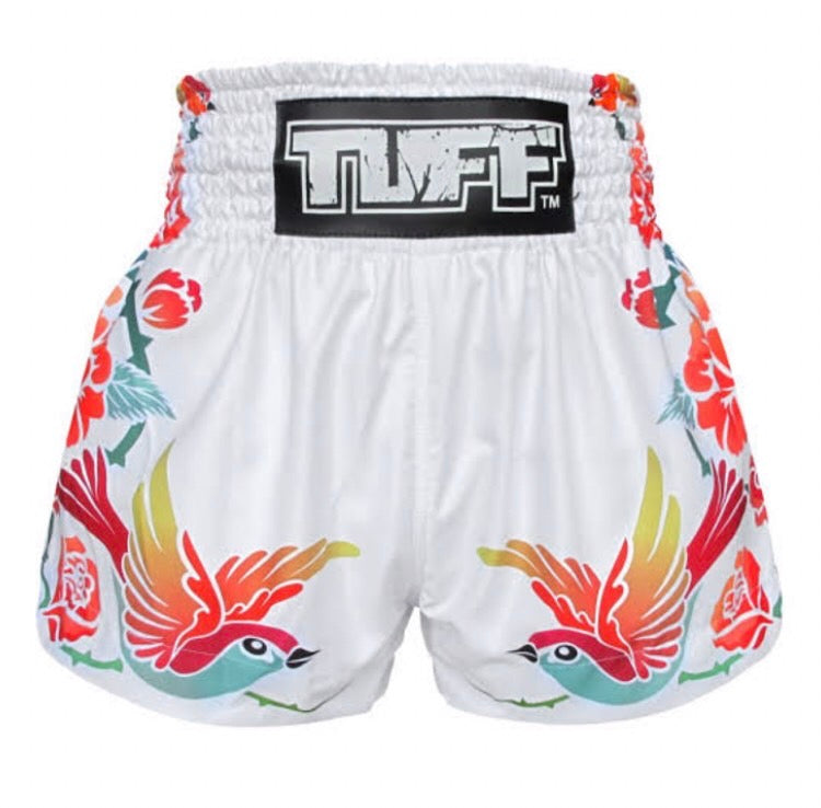Tuff Muay Thai Shorts TUF-MS618 WHT