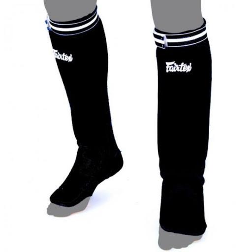 Fairtex Shinguards Sock Type Cotton SPE1 Black