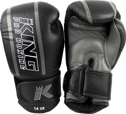 King Pro Boxing Gloves ELITE1 Grey/Black