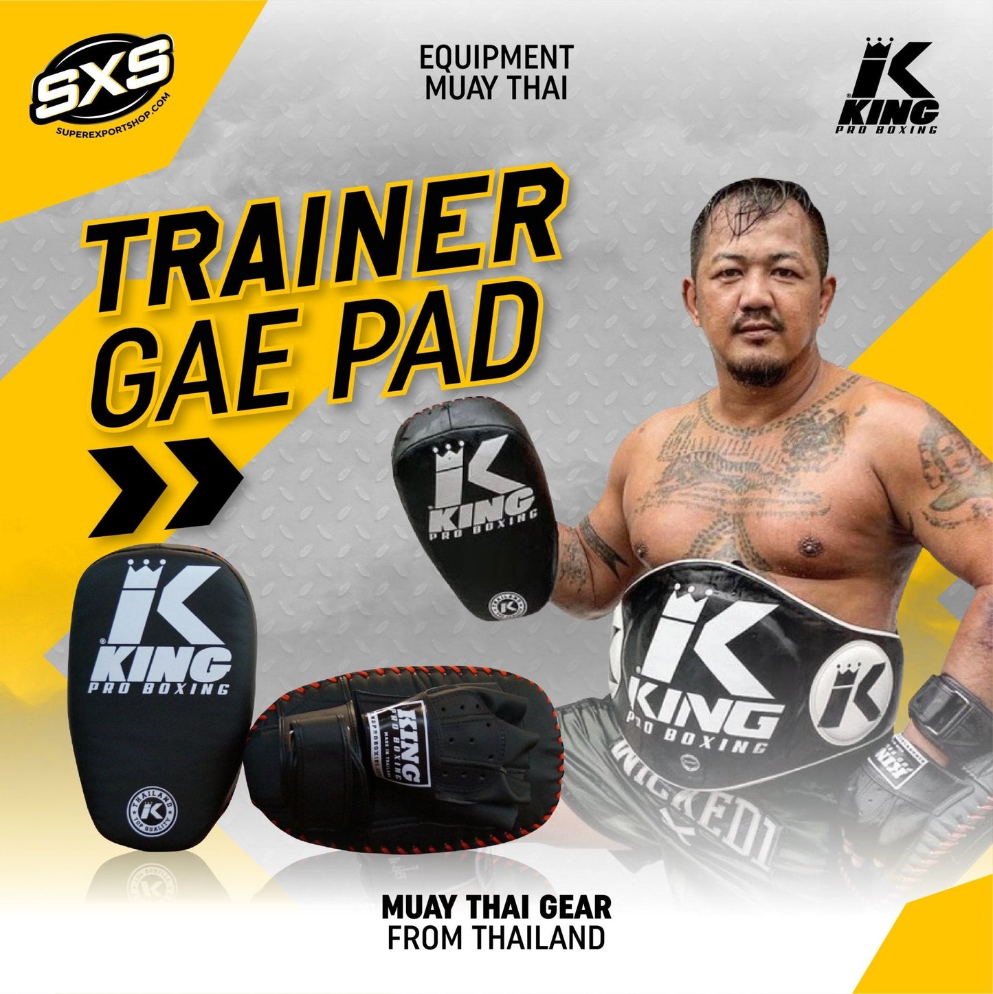 King Pro Kicking Pads Trainer Gae 2 strap King Pro Boxing